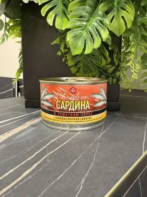 Сардина тихоокеанская (Иваси) в томатном соусе, 240 г, ключ
